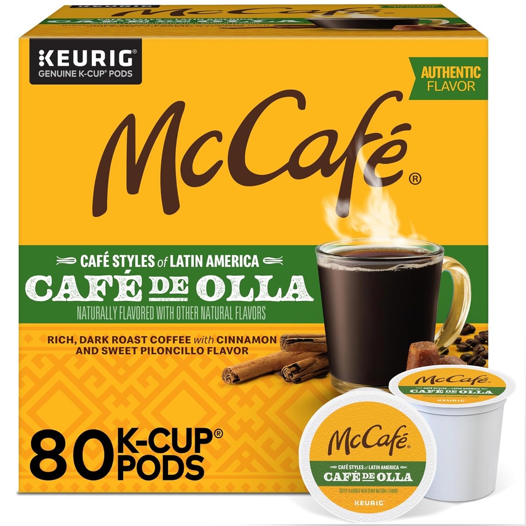 McCafe Cafe Styles of Latin America Cafe de Olla, Keurig Single Serve K-Cup Coffee Pods, 20 Count