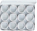 BIN BUDDY 12 Pc Aluminum Mini Jars | 1.25" (3.2 cm) Diameter x 0.6" (1.5 cm) Height | Matte Finish | Clear Lids | 5.5" (14 cm) x 4" (10.2 cm) Storage Case | Ideal for Gems, Beads & Jewelry