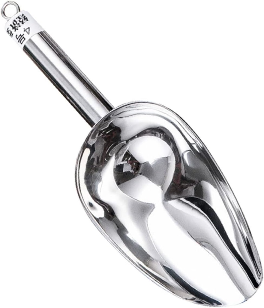 Stainless Steel Scoop Multi-purpose Shovel for Kitchen Bar and Restaurant Use for Ice Pet Food Nuts and More Ergonomic Handle Design