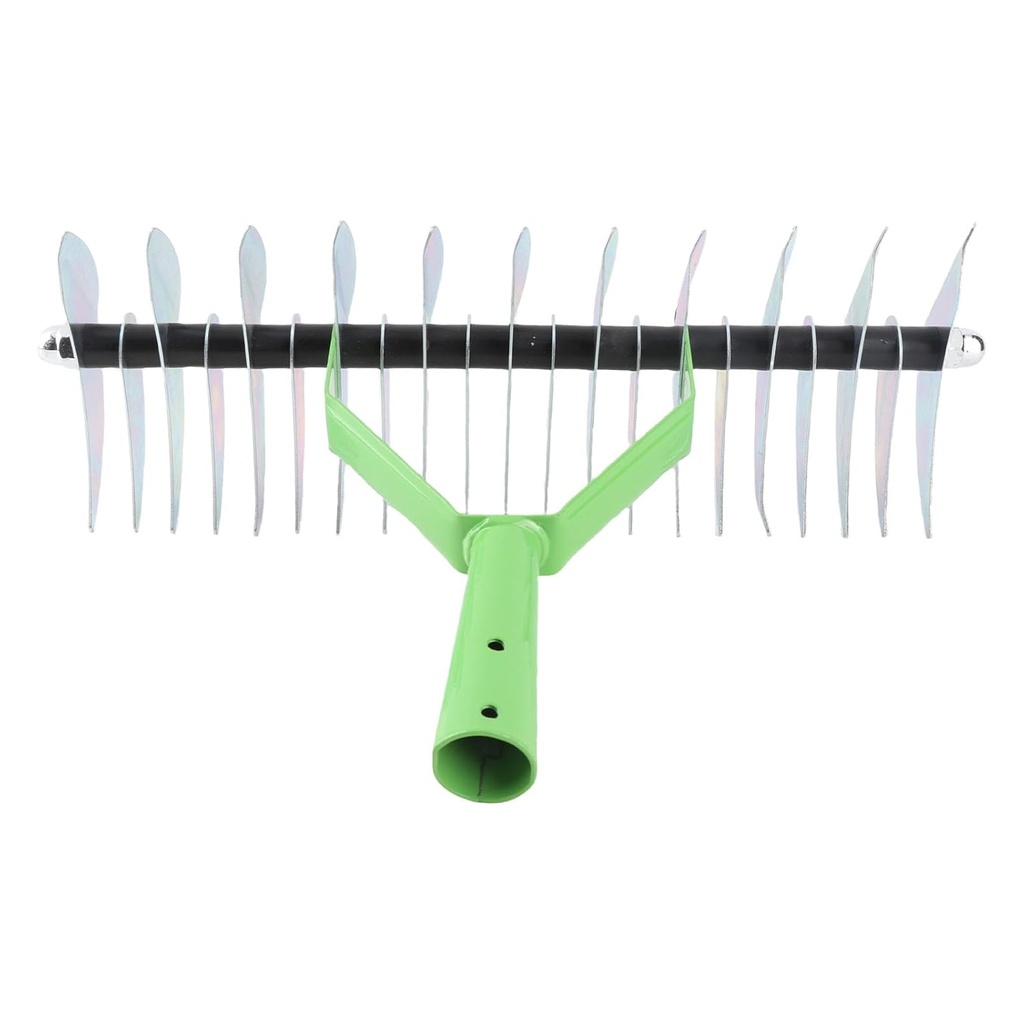 Curved Teeth Thatch Rake Steel Dethatcher for Cleaning Dead Grass and Yard Garden Grooming Maintenance