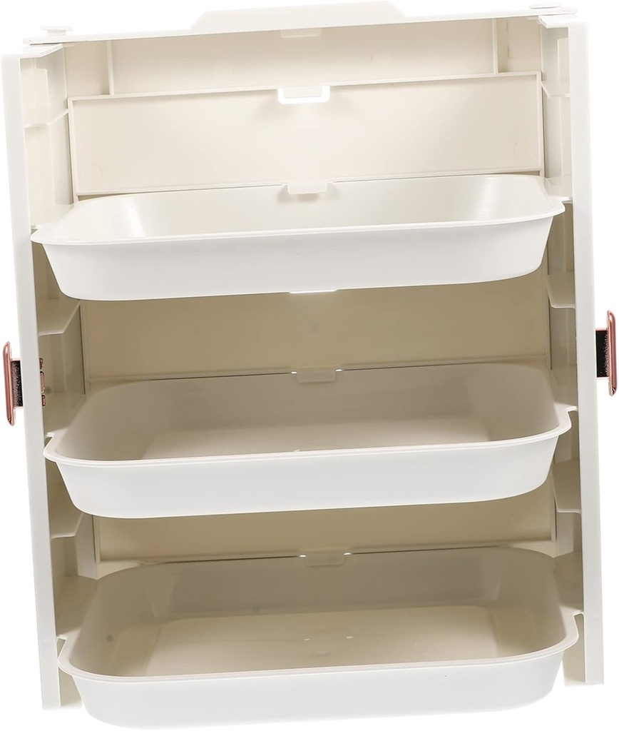 PRETYZOOM Multi-function Kitchen Hot Pot Side Dish -mounted Food Plate Holder Pearl White Pp Material Space-saving Design for Home Restaurant Barbecue and Family Dinners