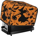 2 Slice Toaster Cover with Pocket Universal Size Toasters Dusts Covers Halloween Witch Flying Bread Machine Cover & Protection Bread Machine Protector Small Kitchen Appliance Covers