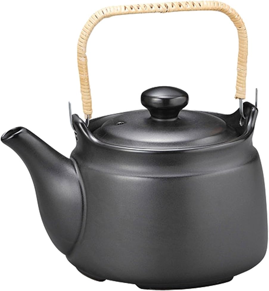 Yamashita Craft Tokoname Ware 13043120 Black Glaze Heat Resistant Earthenware Bottle, No. 10, 60.9 fl oz (1,800 cc)