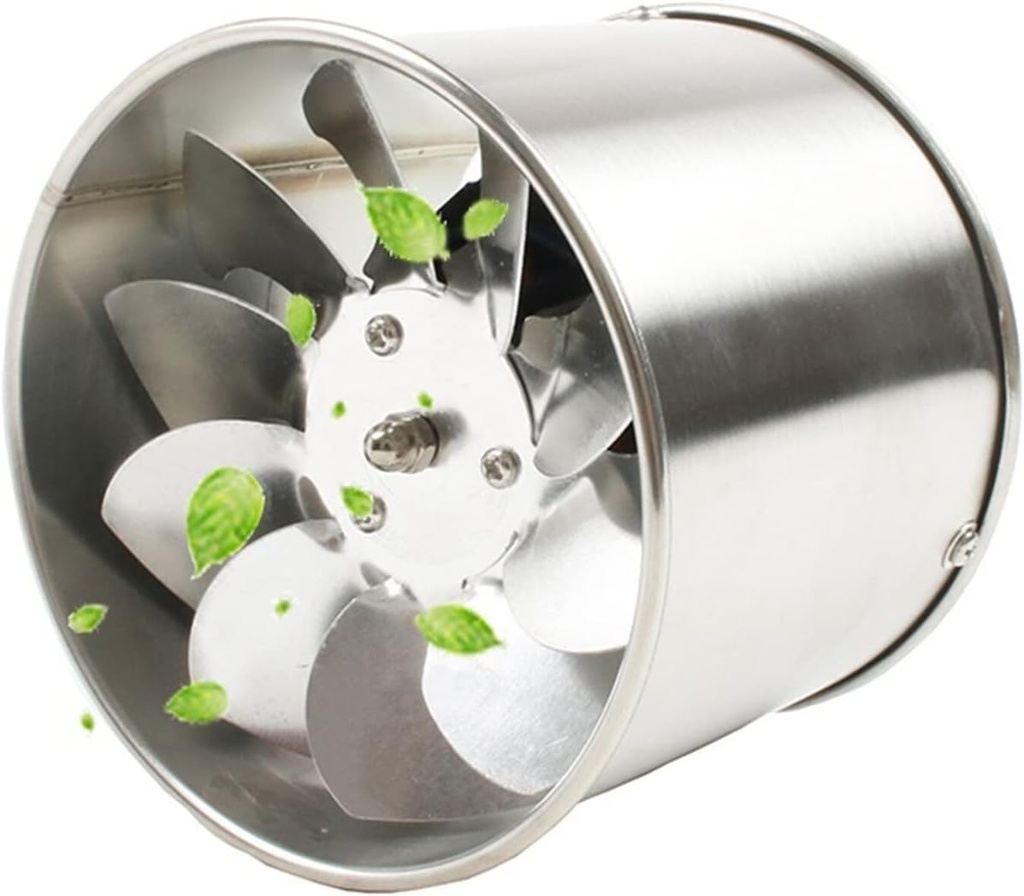 Ventilation Fan 4 Inch Stainless Steel Pipe Exhaust Fan Window Duct Air Ventilation Blower Toilet Kitchen Ventilator with Cover Booster Extractor 100mm ventilating Fan