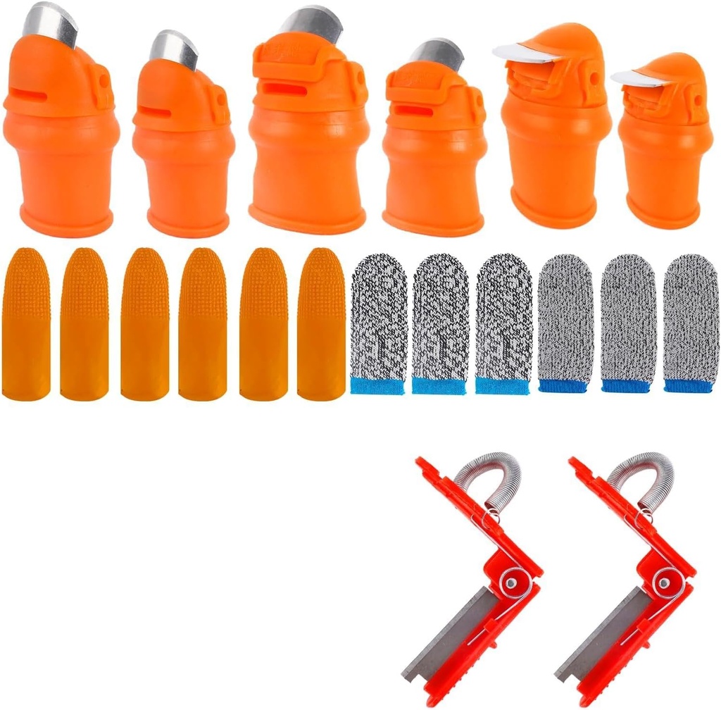 20 Pcs Thumb Knife for Gardeners,Multifunctional Gardening Thumb Knife Tool Set,Portable Garden Finger Cutter for Plant Vegetable Fruit Picking,Trimming,Harvesting