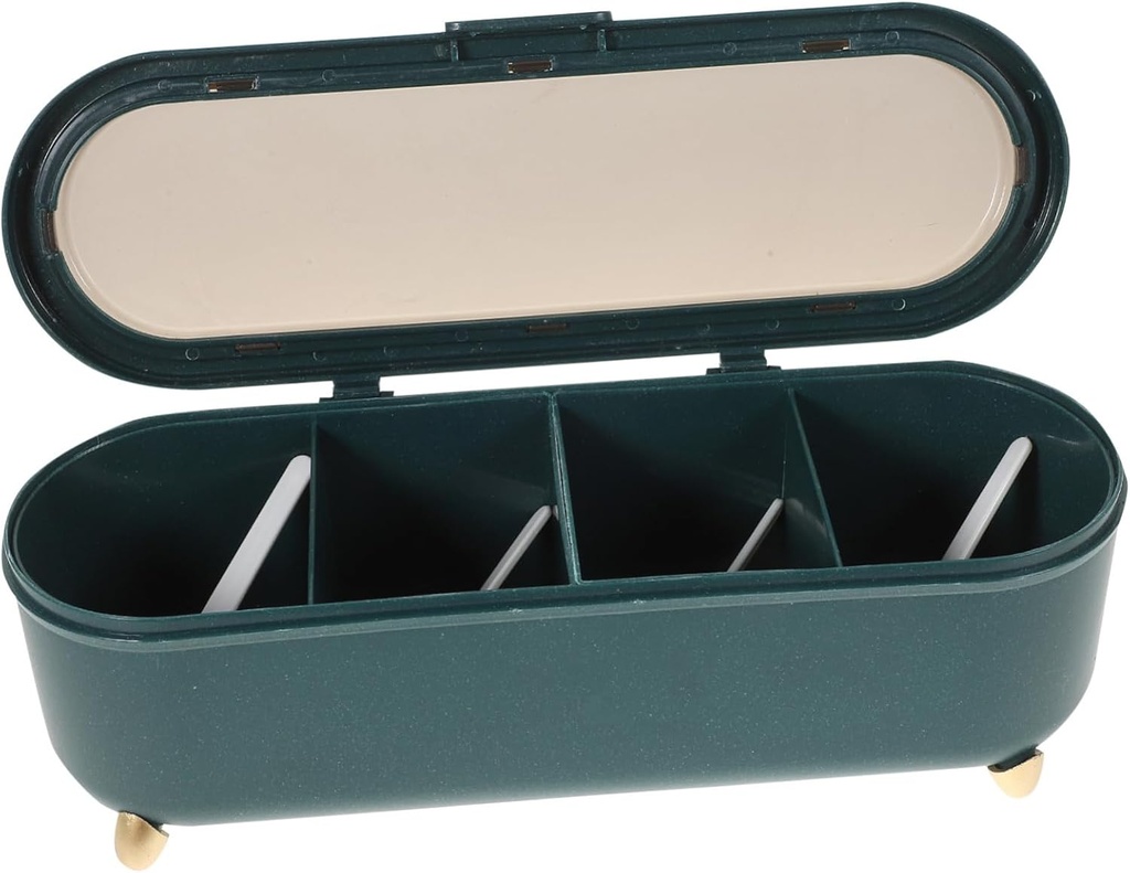 Amosfun Sealed Spice Storage Box Set Multi-Function Kitchen Organizer Design for Home Use and Easy Access to Seasonings