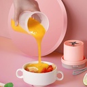 RUNAAJA Portable Juicer Mini Home Fruit Juice Cup Easy Clean Stainless Steel 304 USB Charging Juicer Electric Juice Cup for Shakes and Smoothies, Juice (Pink)