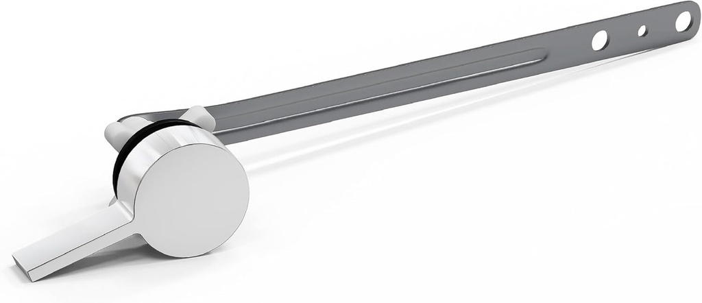 RAVINE Premium Modern Luxury Universal Toilet Handle Replacement, Majestic Collection. Toilet Lever Replacement, Easy Install (Chrome, Front Mount)