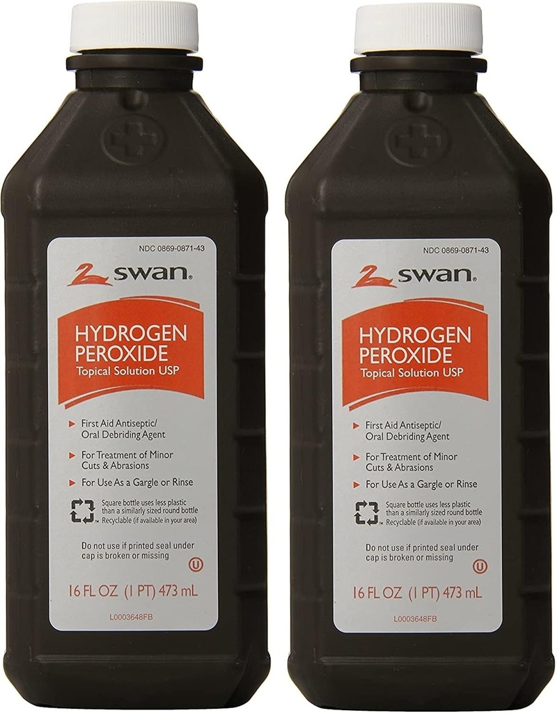 Hydrogen Peroxide Antiseptic Solution 16 Oz - Pack of 2