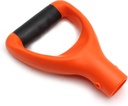 MroMax Shovel D Grip Handle, 1-1/4" Inner Diameter 32mm PVC Spade Snow Shovel Replacement Handle Garden Accessories for Digging Raking Tool Curved Orange