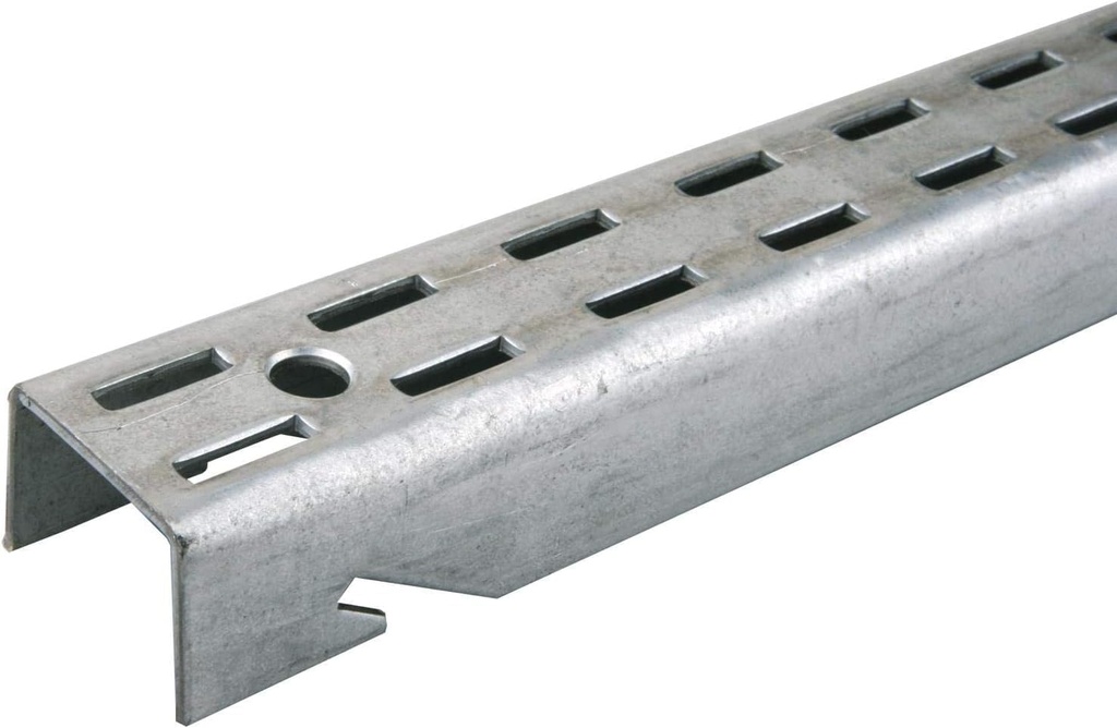 Knape & Vogt John Sterling FAST-MOUNT Adjustable Wall Standard, 48-inch, Galvanized, BK-0100-4, Brushed Nickel