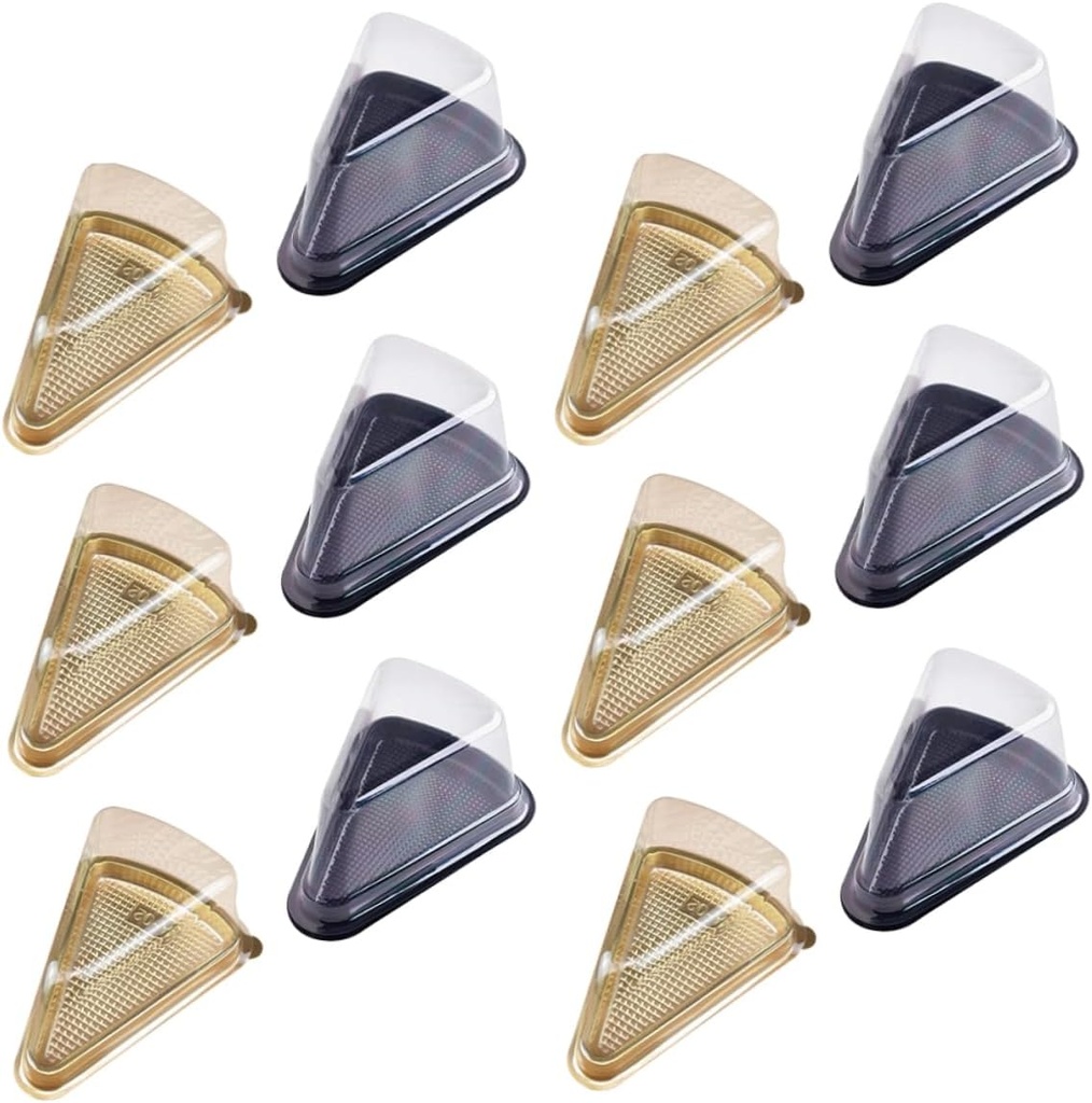 40pcs Cake Boxes Plastic Cake Slice Holders for Cheesecake Sandwich and Desserts for Parties Celebrations and Special Events