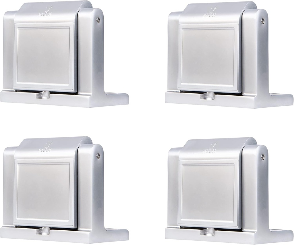 BRINKS Commercial - 4-Pack Privacy Door Latch, Satin Chrome Finish - Durable Die-Cast Construction for Enhanced in-Room Privacy