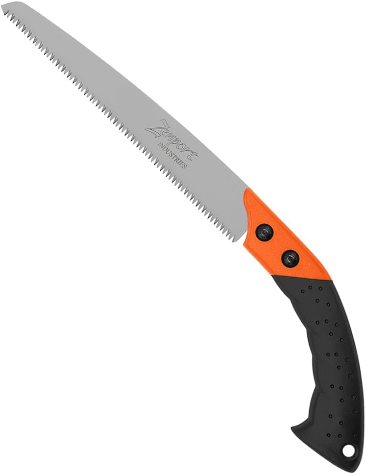 Zenport S250 Hand Pruning Saws with Sheath, Tri-Edge Blade, 10-Inch