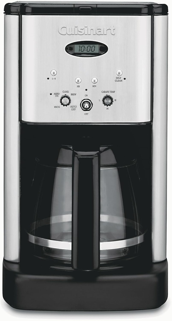 Cuisinart DCC-1200P1 Brew Central 12-Cup Programmable Coffeemaker Coffee Maker, Carafe, Brushed Chrome