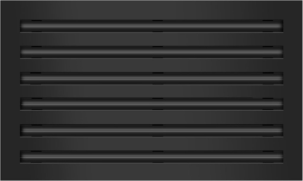 BUILDMART - 20x12 Modern AC Vent Cover - Decorative Black Aluminum Air Vent - Standard Linear Slot Diffuser - Heating and Cooling Register Grille for Ceiling, Walls & Floors - Texas Buildmart