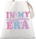 PLITI Junior Bridesmaid Gift Bridesmaid Proposal Gift Wedding Party Gift In My Junior Bridesmaid Er Tote Bag From Bride