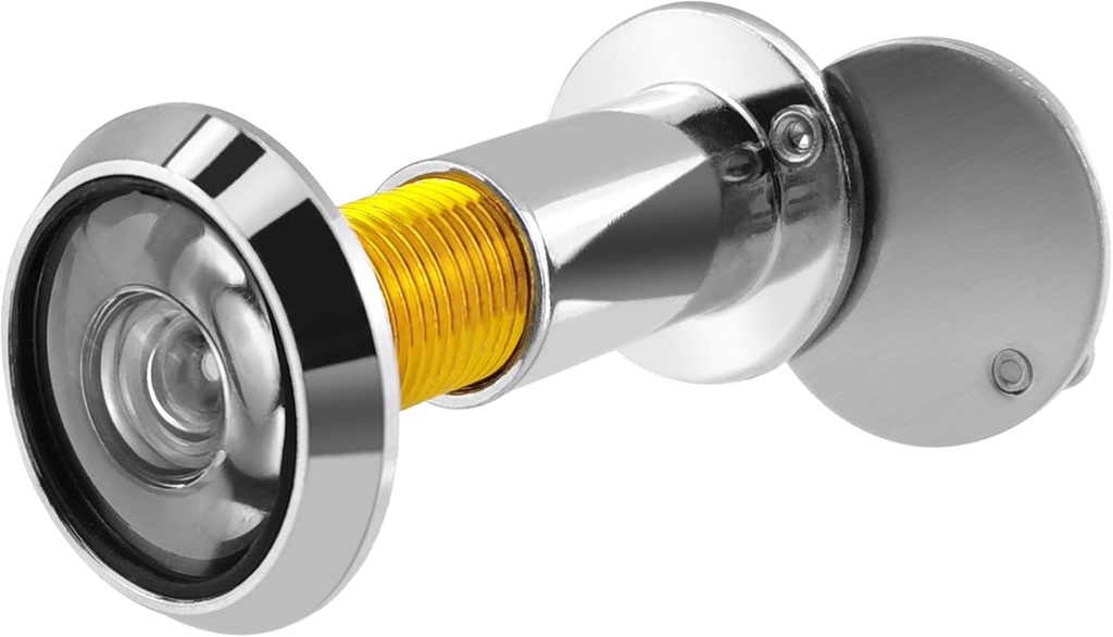 BlingKingdom Door Viewer with Privacy Cover Peephole Viewer, 14mm Diameter 35-50mm Length Security Spy Hole, Door Peephole for Home Office Hotel (Silver)