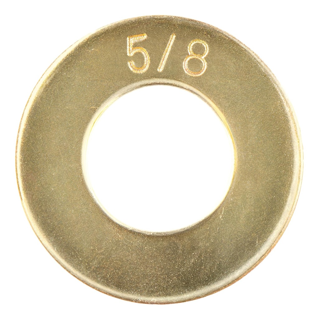 5/8" (50 Pack) Grade 8 SAE Washer, Thru-Hardened, Yellow Zinc by Makers Bolt
