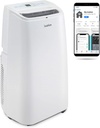 Ivation 12,000 BTU Portable Air Conditioner with Wi-Fi for Rooms Up to 450 Sq Ft (8,000 BTU SACC) 3-in-1 Smart App Control Cooling System, Dehumidifier and Fan with Remote, Exhaust Hose & Window Kit