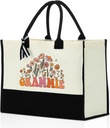 Grandma Aunt Mother in Law Mom Godmother Gifts Waterproof Canvas Tote Bag Beach Bag for Women Birthday Christmas
