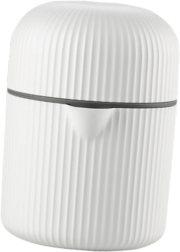 Portable Hand Press Fruit Juicer Manual Juice Maker with Strainer Small Lightweight Plastic Citrus Squeezer for Orange Lemon Pear Easy to Use for Picnic Camping Travel White