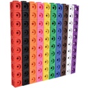 edxeducation Math Cubes | Set of 100 Counting Blocks with 5 Shapes | Math Manipulatives for Preschoolers | Shape and Color Sorting Toys | 10 Colors