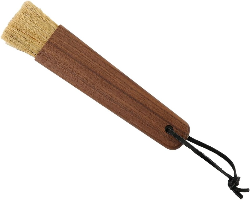 Coffee Cleaning Brush, Grinder Espresso Machine Cleaner Tool with Walnut Wood Handle Dense Bristles Barista Dusting Accessories for Camping Home Kitchen Gadget