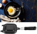 Sandwich Toaster/Breakfast Sandwich Maker, Non-Stick Baking Pan with Anti-scalding Handle, Double-Sided Multifunction Fry Pan for Home Kitchen Cooking, 14.4x6.3x1.4in, Black