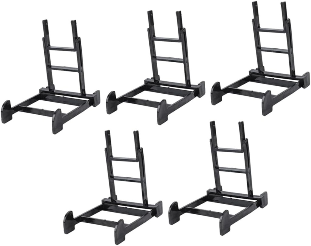 Zerodeko 5Pcs Multipurpose Plastic Display Stands for Dinner Plates Creative Plate Holder Rack for Home Weddings and Events Suitable for Plates