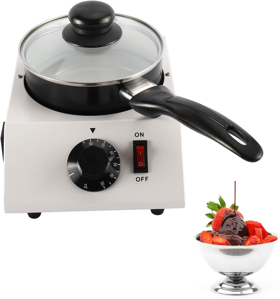 Chocolate Melting Pot 110V Chocolate Tempering Melting Machine Adjustable Temperature (Single Pot)