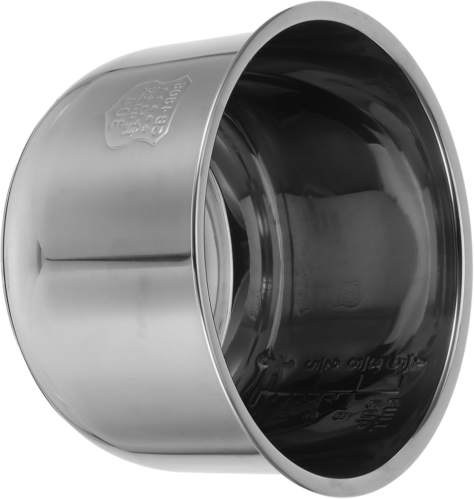 SECFOU Stainless Steel Rice Cooker Inner Pot Replacement Non Stick Pot for Electric Pressure Cookers Compatible with Various Models for Steaming and Slow Cooking