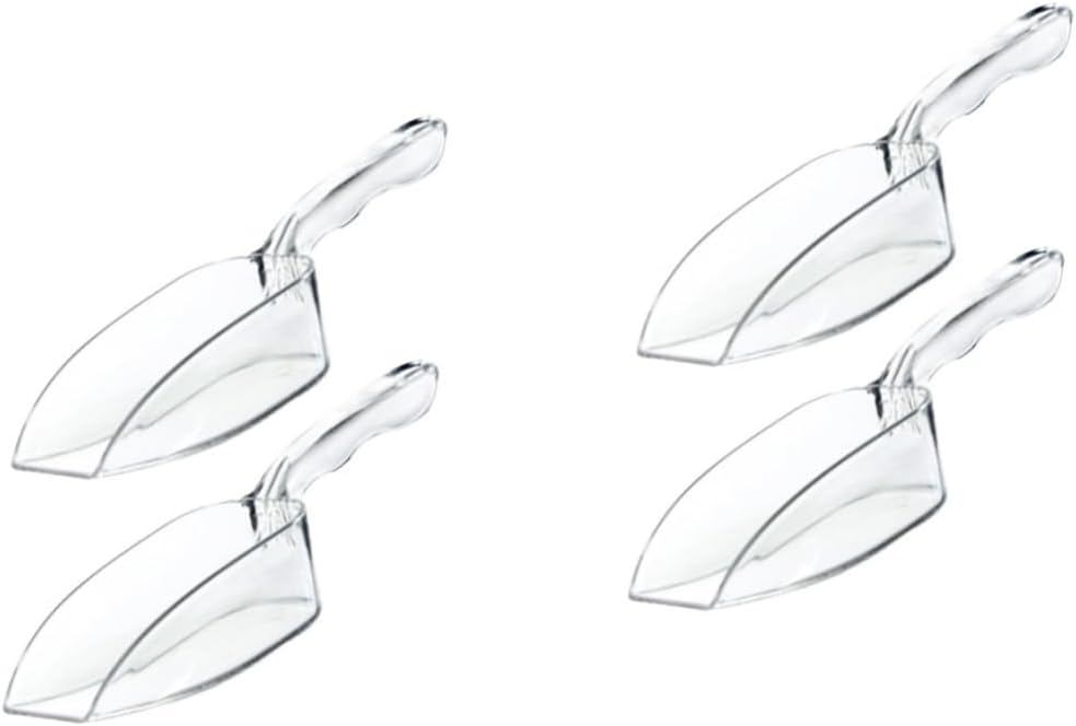 PRETYZOOM 4pcs Thicken Ice Scoops Shovels for Baking Flour and Nuts Ergonomic Design for Comfortable Use Kitchen and Parties