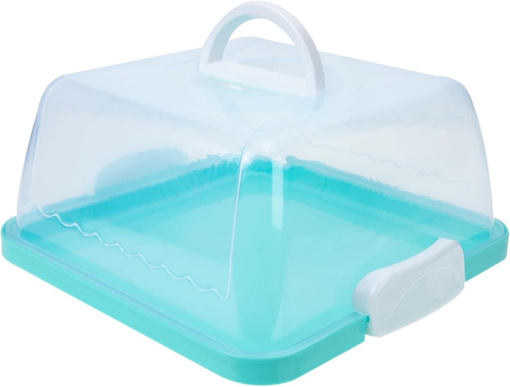 Mikinona Portable Cake Carrier with Handle Plastic Cake Container Holder with Lid Ideal for Transporting Cakes and Pies Comessets with Lids for Easy Storage and Serving
