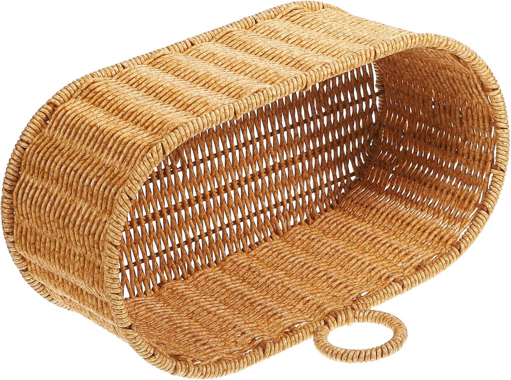 Woven Wall Hanging Storage Basket for Kitchen Rustic Vegetable and Fruit Organizer with Hanging Hoop Space Saving Sundries Holder for Potatoes Onions Bananas for Kitchen Wall Decor