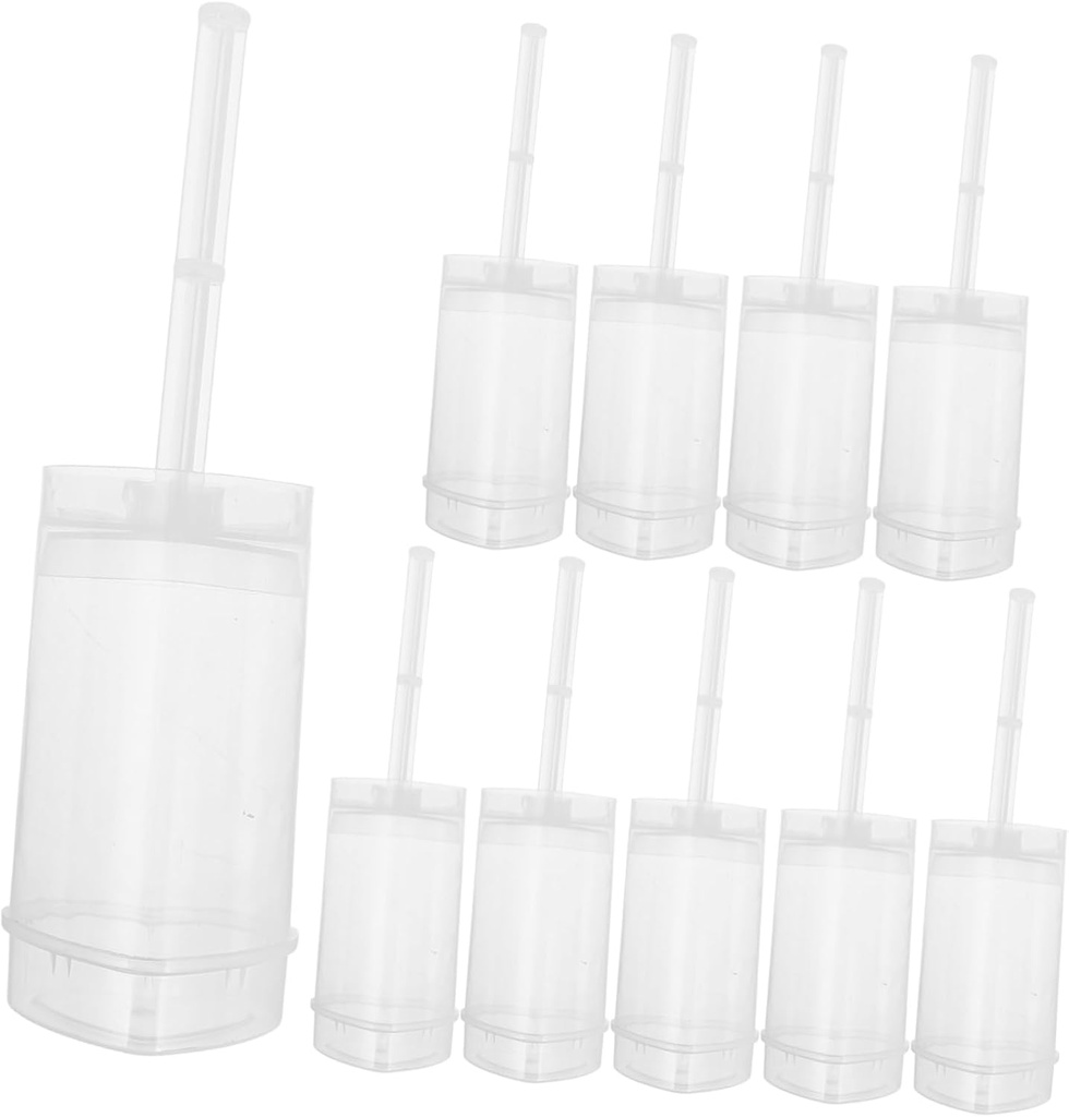 Zerodeko 10pcs Plastic Push-up Cake Pops Molds Shooters Fondant Ice Cream Pop Molds for Boys and Girls