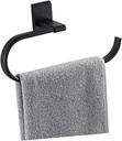 Gadpiparty 1pc Wall Mounted Towel Towel Holder for Bathroom Simple Elegant Design No Punch Installation Suitable for Home Hotel School Use Black