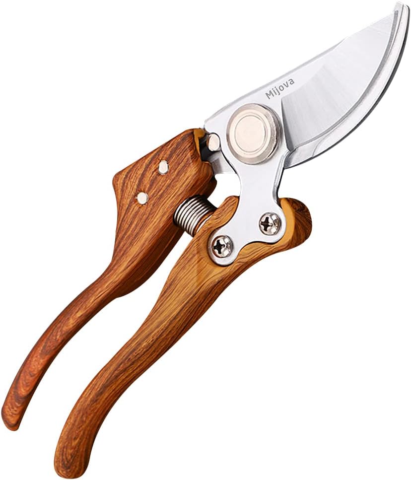 Garden Pruning Shears, Handheld Garden Shears for Heavy Duty, Ergonomic Gardening Tools for Pruning Branches, Plants, Shrubs and Vines, Professional Garden Tools for Gardening