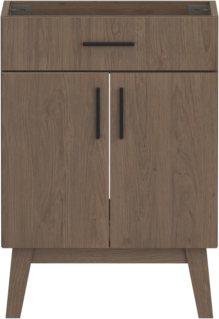 24" Bathroom Vanity Without Sink,Bathroom Vanity no Sink Vanity Combo with Two Soft Close Cabinet Doors, Modern Single Bathroom Cabinet Set with Metal Handles