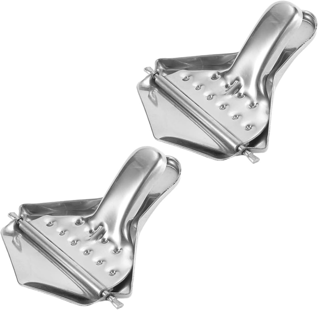 2 Pcs Manual Stainless Steel Fruit Squeezer Handheld Lemon Juicer with Ergonomic Handle for Easy and Fast Citrus Juice Extraction