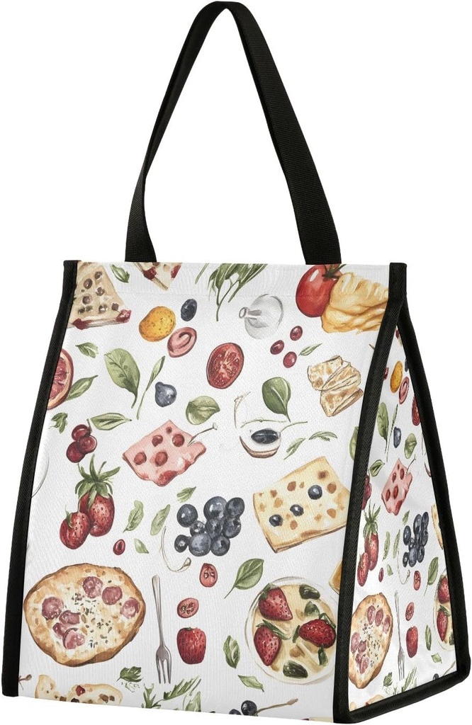 ALAZA Lunch Bag Insulated Box Cooler Bag For Men Reusable Leakproof Food Breads Fruites Container Beach Large