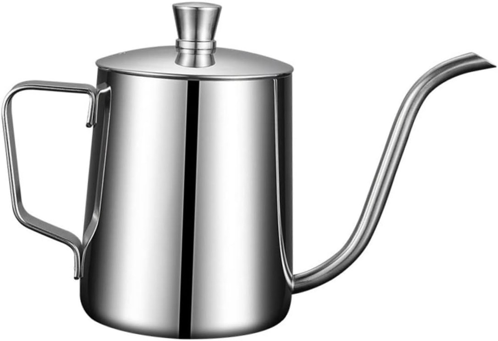 Stainless Steel Coffee Pot Mini Kettle Lid Tea Kettle for Kitchen Tea House Shop