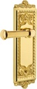 Grandeur WINGEO_PSG_234 Windsor Solid Brass Rose Right Handed Passage Door Lever Set with Georgetown Lever and 2-3/4" Backset - Polished Brass