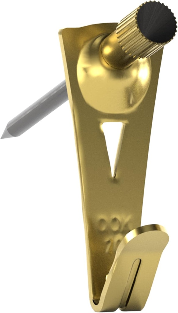 OOK 50615 Professional Picture Hangers, Art Hangers, Padded, Brass, Reusable Picture Hooks, 20lb (15 set)