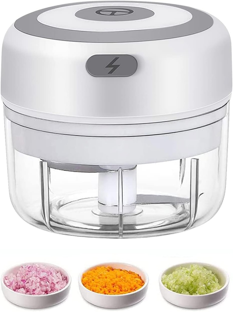 Electric Mini Garlic Chopper, 100ML Food Chopper Garlic Mincer USB, Portable Small Food Processor for Vegetables