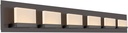 Kira Home Everett 48" Modern 6-Light 60W Integrated LED (360W eq.) Bathroom/Vanity Light, Rectangular Acrylic Lenses, Energy Efficient, Eco-Friendly, 3000k Warm White Light, Oil Rubbed Bronze Finish