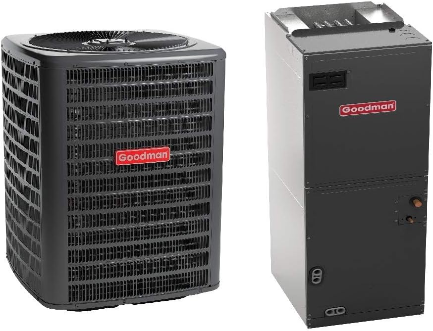 Goodman 3 Ton 15 SEER2 Heat Pump System with Multi-positional Air Handler R32 GLZS4BA3610 AMST36CU1300. Free Thermostat included.