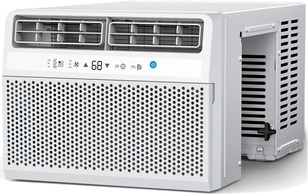 Joy Pebble Window Air Conditioners with 10000 BTU capacity, Ideal for room up to 450 Sq. Ft, Window AC with Cooling, Dehumidifier, Fan, Equipped with remote