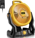 Battery Operated Fan for Dewalt 20V Max Battery, Cordless Camping Fan, Highest 650 CFM with AC Adapter, Variable Speed Battery Powered Fan, Low Noise Jobsite Fan, Hook for Hanging (Bare Tool Only)