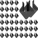 20 Pack Hurricane Ties for Rafter Brackets 2x4, 2x6 18-Gauge Joist Hangers Black, Truss Framing Brackets for Roof, Hurricane Clips for Rafters Powder Coated